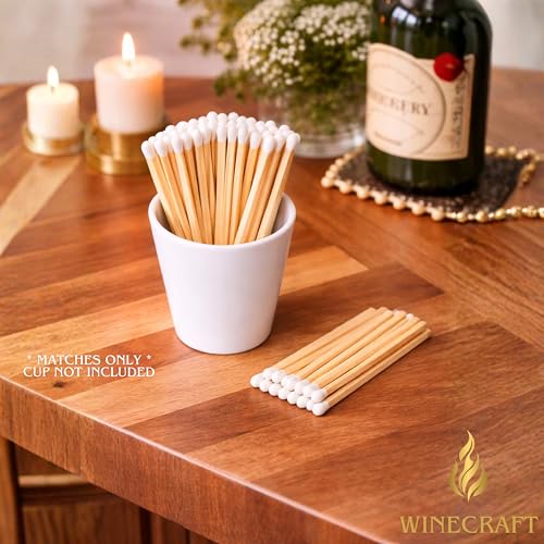 Image of 500 Count | 3 inch White Matches | Strikers Included | Color Tip Wooden Match | Refill for Matchstick Jars, Candle Display, Holders & Bottles | 4 in inches Long