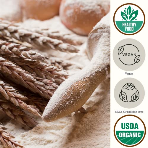 Image of Be Still Farms Bulk Organic Barley Flour - 4.8lb Bread Flour for Baking - Ideal Low Carb High Protein Flour - Rich in Fiber | USA Grown | USDA Certified | Vegan | Non-GMO