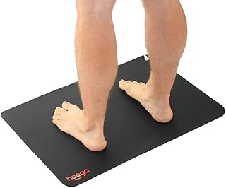 Hooga Grounding Mat for Sleep, Energy, Pain Relief, Inflammation, Balance, Wellness. Earth Connected Therapy. Indoor Grounding at Home, Office, Work. 15 Foot Cord Included. Conductive Carbon