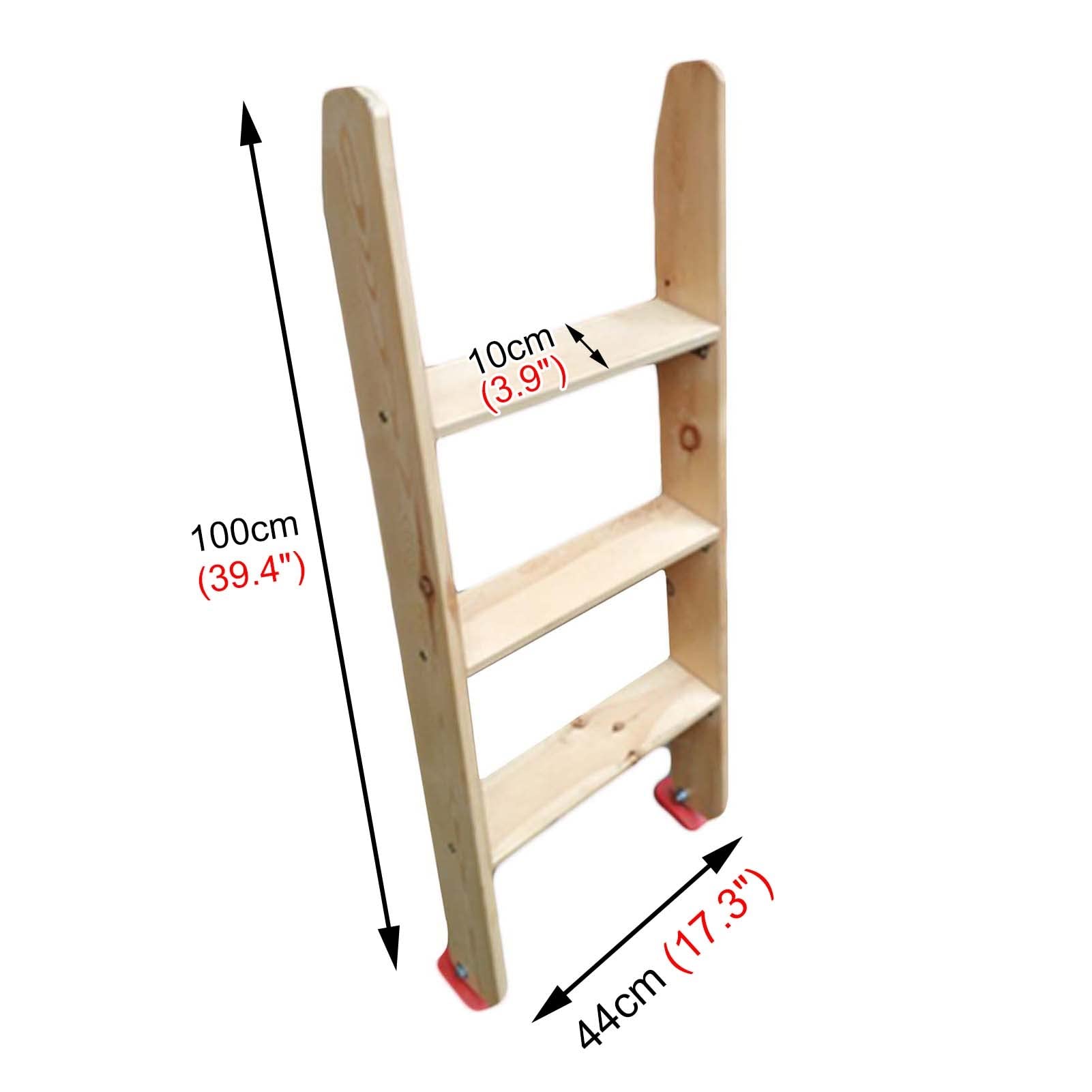 Drabina piętrowa Wytrzymała drabina piętrowa z gumową podkładką, ekologiczne drewniane bunkhouses AppartmentStep Ladder, bezpieczna drabina do łóżka piętrowego do akademika/domu/łóżka