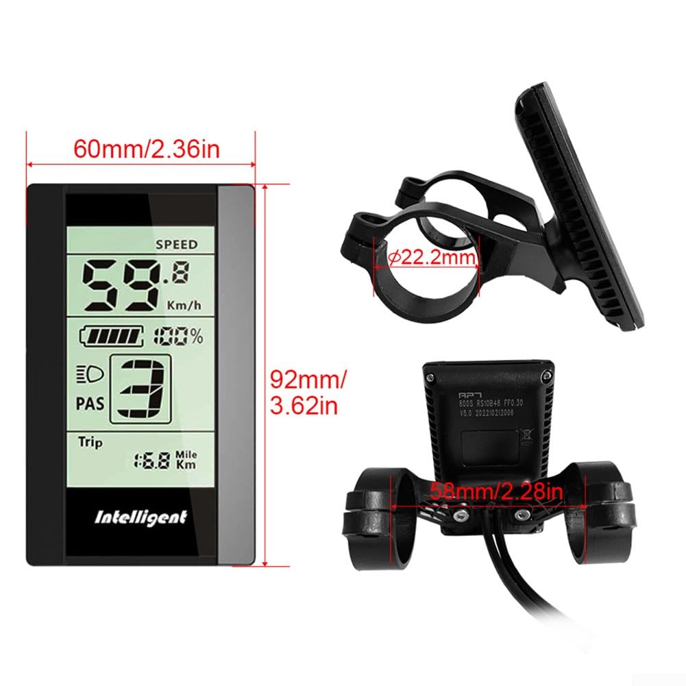 Schermo LCD per bicicletta elettrica 800S per Bafang BBS01 BBS02 HD Motore centrale schermo verticale