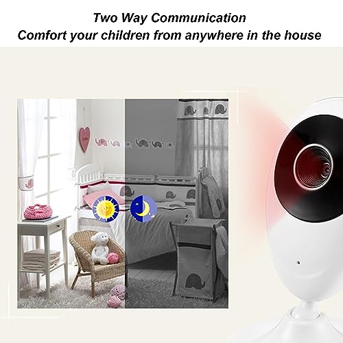 Monitor de bebê Seguro Tela LCD de 2,4 GHz Conversa Bidirecional Monitoramento de Temperatura Com Vi
