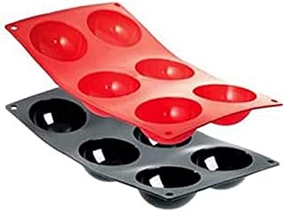 De Buyer 1901.01 - Molde de Silicona para Horno (Capacidad para 6 Dulces), Color Rojo