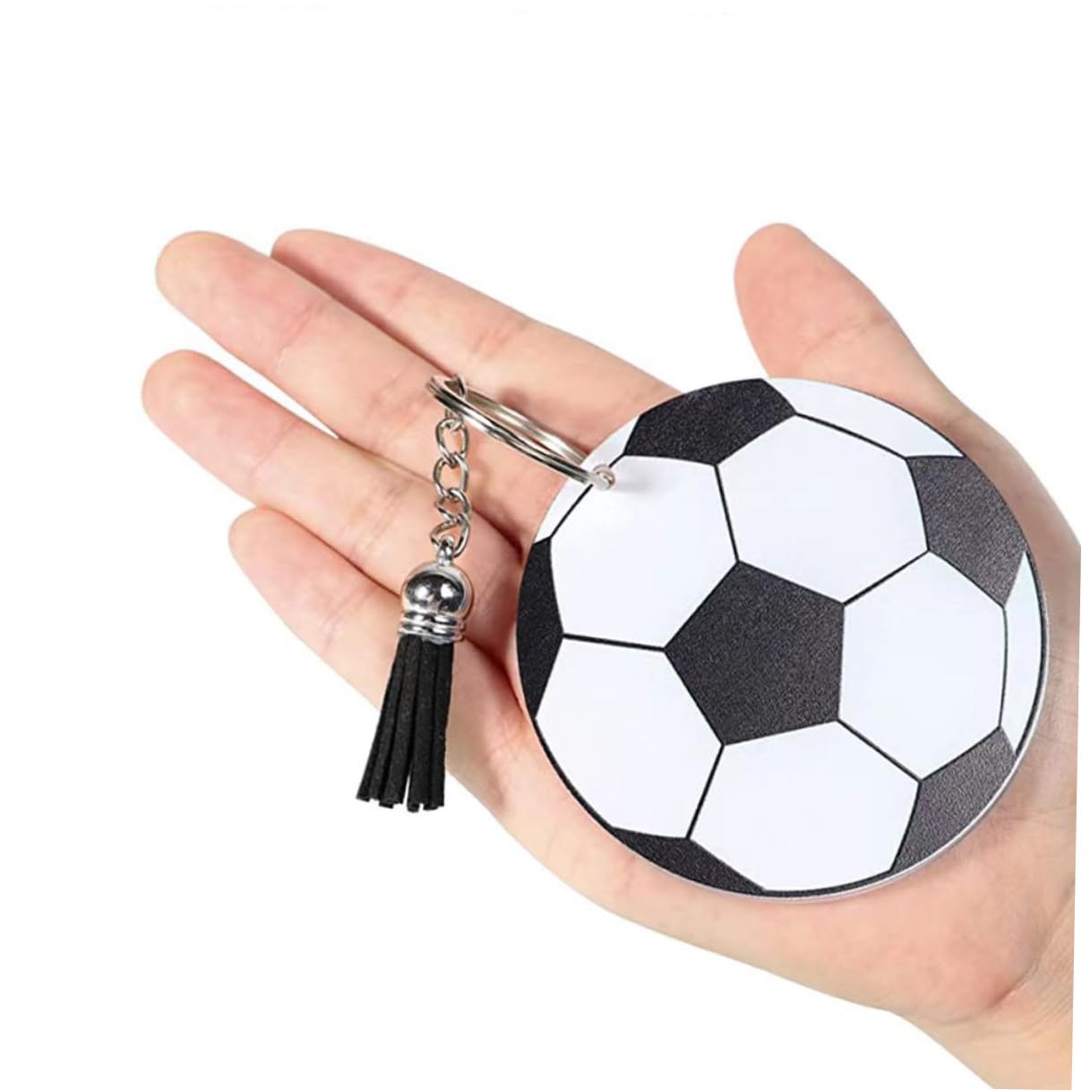 Gatuida 20 set Portachiavi Palla da Calcio in Acrilico Leggeri e Portatili Decorazioni DIY per Borse e Chiavi Gadget Sportivi per Regali e Bomboniere Party