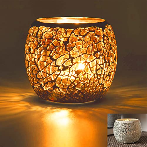 Portacandele in vetro a mosaico fatto a mano