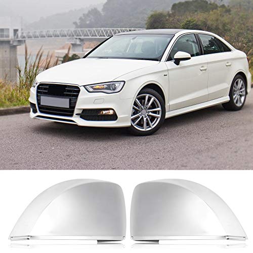 Paire de coques de rétroviseur chrome mat anti-rayures pour 8V - 3
