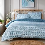 Olivia Rocco Easy Care Printed Duvet Cover Set 100% Polyester Breathable Stylish Comforter Reversible Quilted Bedding Bed Sets With Pillowcases VERSAILLES DUVET SET, TEAL SINGLE