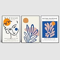 3 Piece Framed Canvas Wall Art Blue Nude by Henri Matisse Canvas Prints Home Artwork Decoration for Living Room,Bedroom - 16