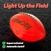 GlowCity Glow in The Dark Football - Size 3/6 Light Up Ball Gifts for Kids, Junior & Teens - Bright Football for Night Outdoor Games - Sports Birthday Gift Ideas for Boys Ages 6 7 8 9 10 11 12 13 14