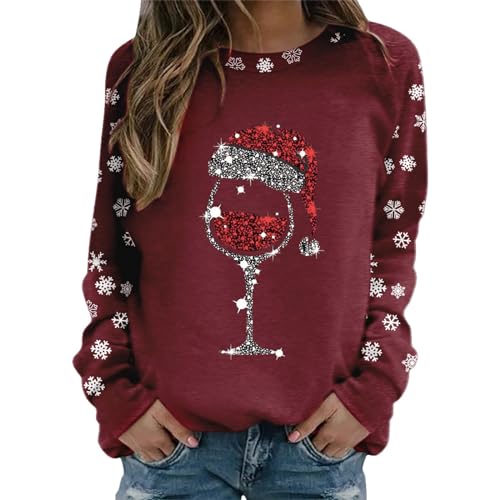 Damen Weihnachtspullover - Weihnachtspulli Damen Blinkender...