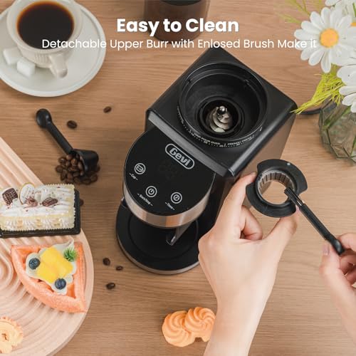 Image of Gevi Coffee Grinder Electric,Coffee Bean Grinder with 35 Grind Settings for Espresso,Drip,French Press,Burr Coffee Grinder for Home Use,Anti-static Design,Black
