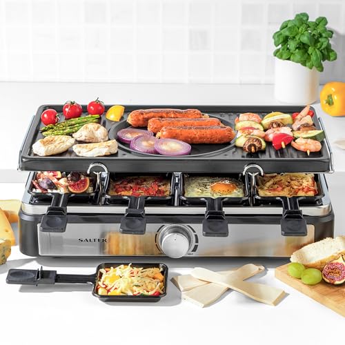 Salter 2-in-1 Raclette-Grill und Fondue-Set, elektrisch, 1400 W – Bild 3