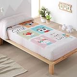 {AJUSTABLE} - El edredón ajustable és una prenda de fácil utilización e ideal para tener la cama hecha en un momento y que se quede impecable, ya que se ajusta perfectamente al colchón. Estos edredones van perfectos para las camas nido.