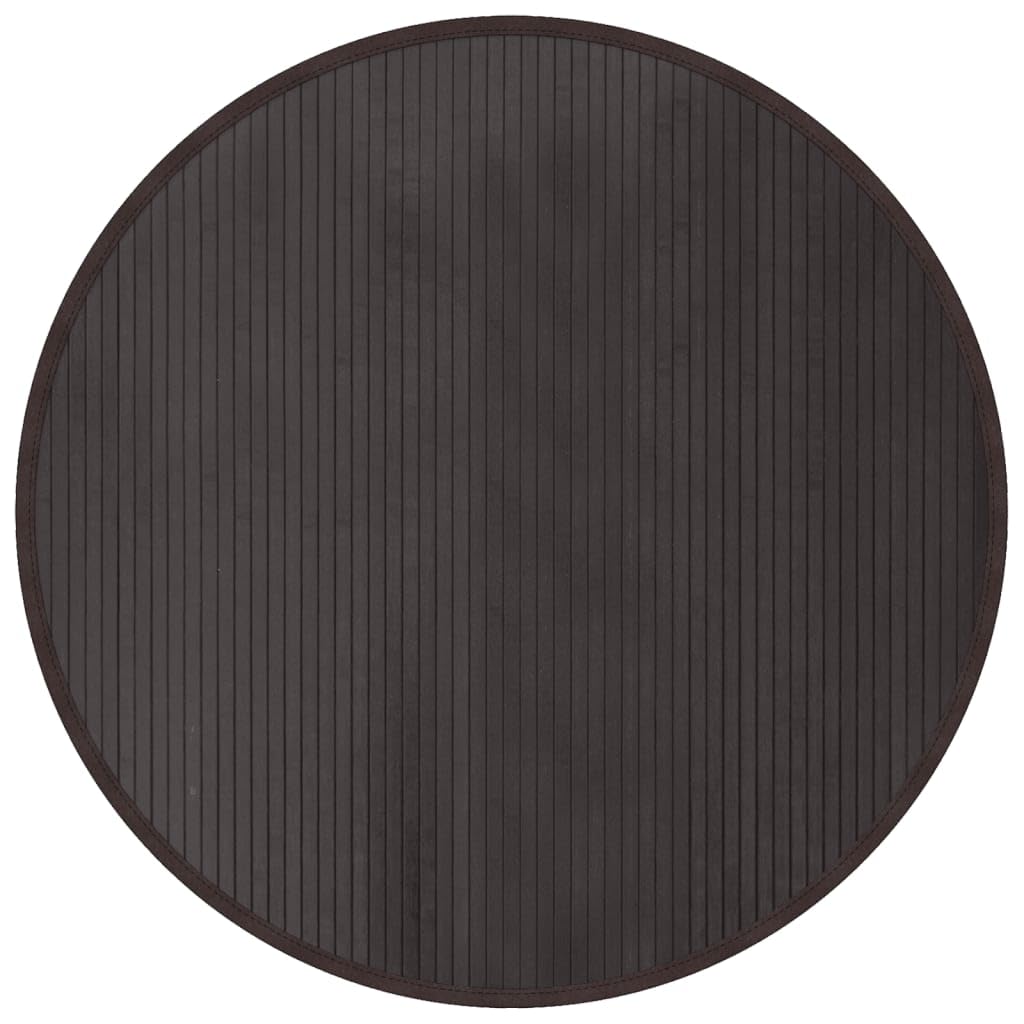 Tapis de salon rond en bambou naturel imperméable 100 cm et revêtement de sol moderne