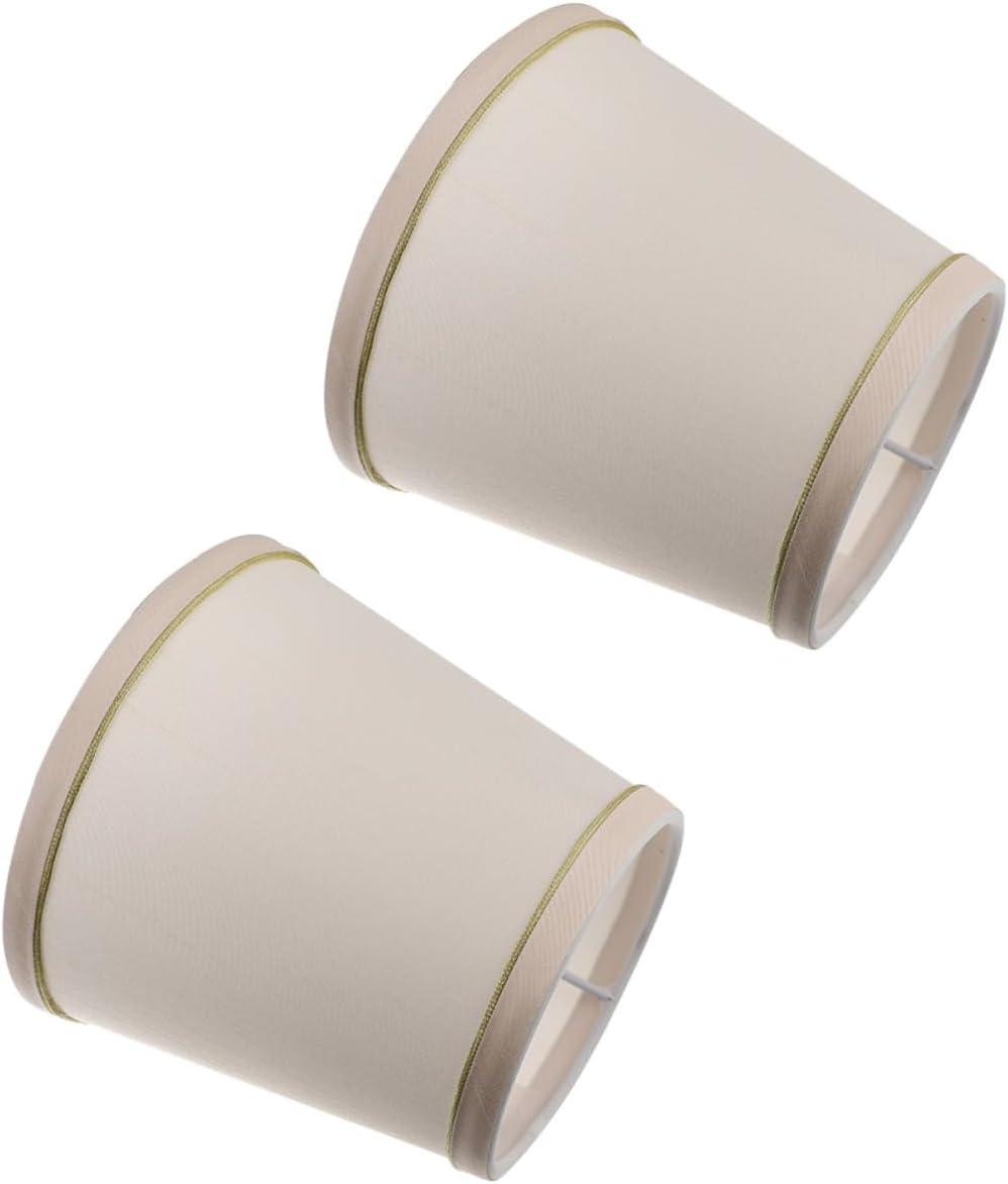 ARTIBETTER 4pcs Elegant Cream Fabric Chandelier Lampshades Soft Light Diffusion for Ceiling and Wall Fixtures for Bedroom and Living Room