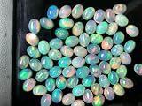 6 x 4 mm etiopski opal, 30 szt. kaboszon rzadka jakość etiopski opal, 30 szt. owalny kaboszon etiopski opal kaboszon naturalny welo opal wielopaliowy luźny kamień szlachetny do produkcji biżuterii,