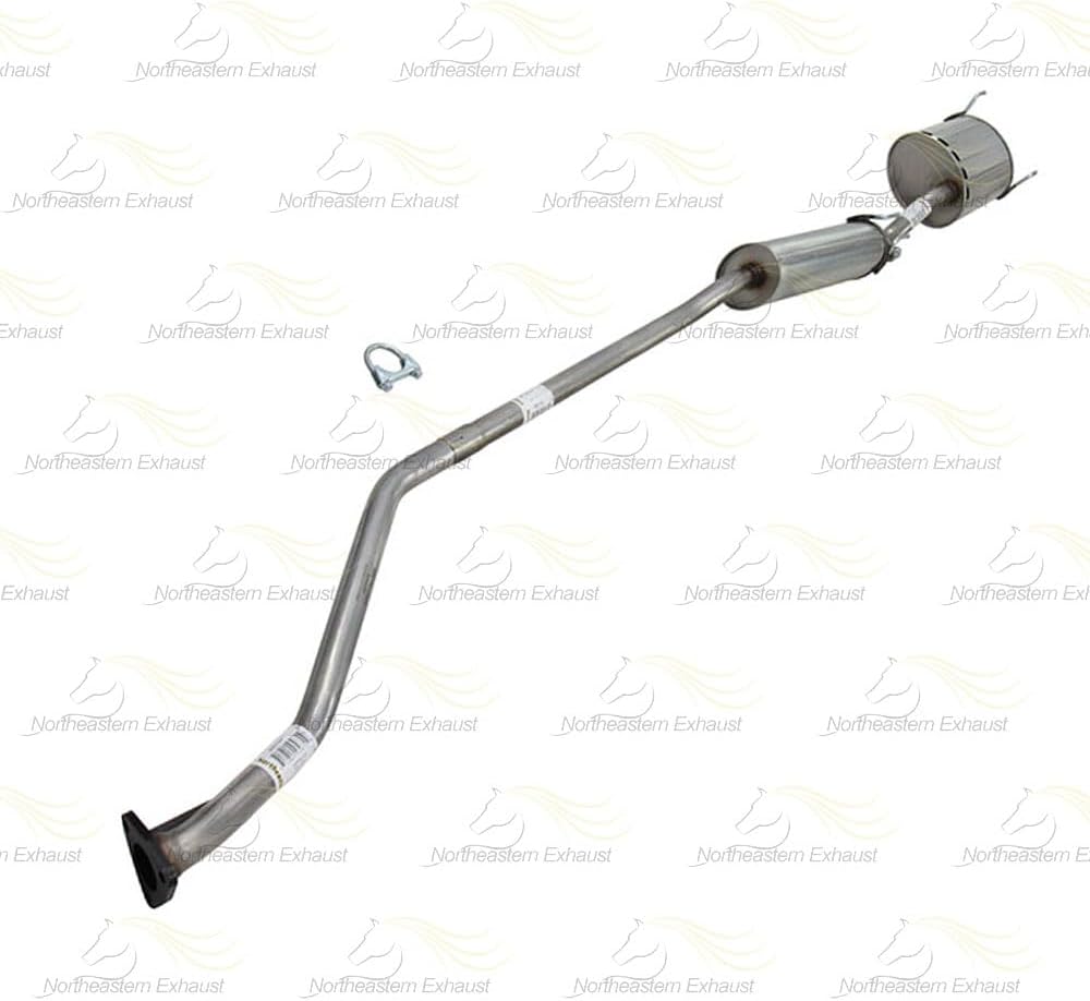 Exhaust Resonator Pipe Muffler Kit Compatible with Honda Civic 2001-2005 1.7L | Stainless Steel | Northeastern Exhaust | Includes Gaskets, Clamp, Hangers, and Bolt Kit | Direct-Fit Replacement