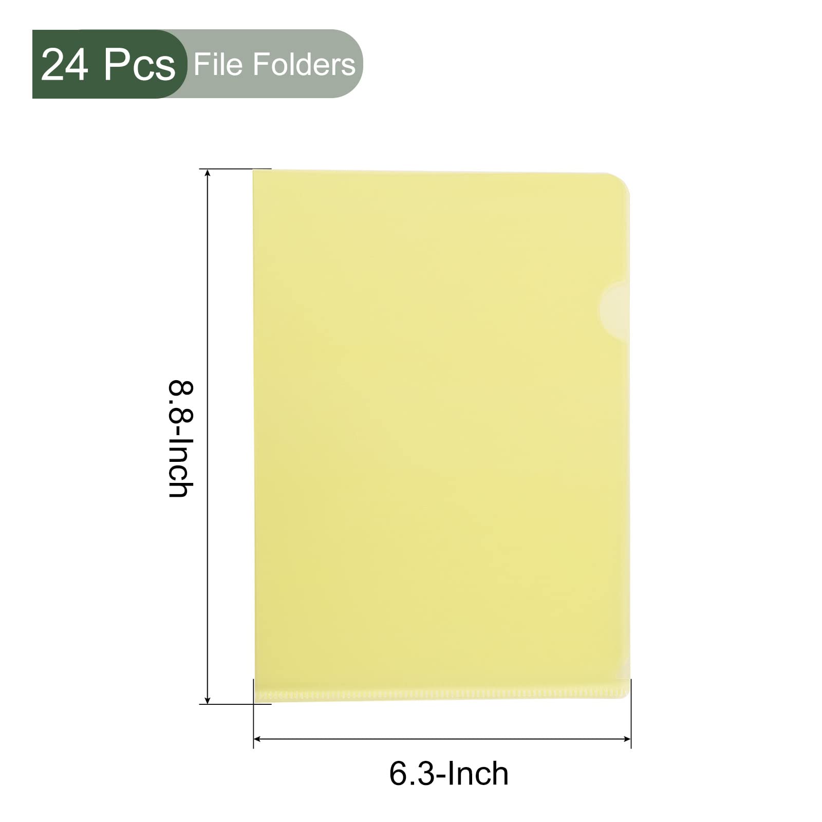 YOKIVE 24 Pack L Type Folder, A5 Size Clear Project Pockets Plastic Sleeves Document Folders Jackets Sheet Protectors - Image 2