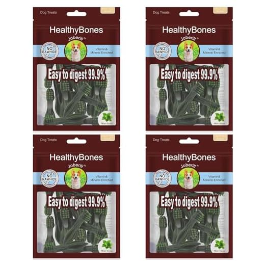 HealthyBones Original Natural Dog Dental Care Snacks Oral Health Dog Food for Dogo Argentino and Other Large Sporting Dogs , 60 Count