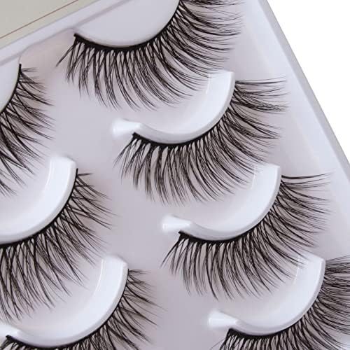 Amazon Brand - Eono 20 pairs 3D Natural Eyelashes for Women, Comfortable and Reusable Lashes , Multiple Styles Suitable for Party Makeup, Dating, Outings, Weddings