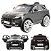 Produktbild Rollplay Porsche Macan Turbo 12V viele LED Effekte Soft Start Kinderauto Kinderfahrzeug Kinder Elektroauto Grey