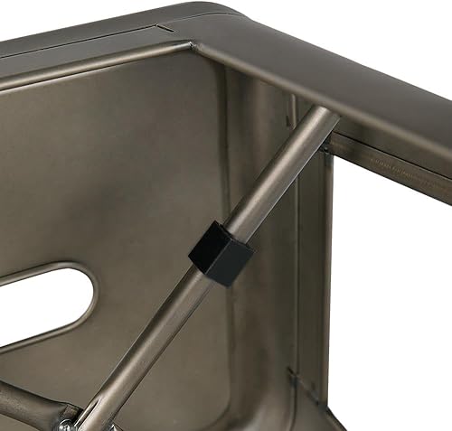 Miniatura 7 de Yaheetech Taburetes de bar de metal de 30 pulgadas, 4 taburetes de bar de altura de barra, sillas de bar apilables para