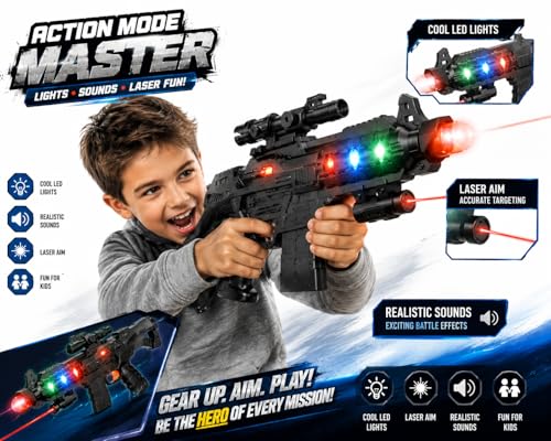 Image of Battery Operated 3D Projection Strike Toy Gun with Vibrant Light & Sound Effects for Kids I Ideal for Gifting