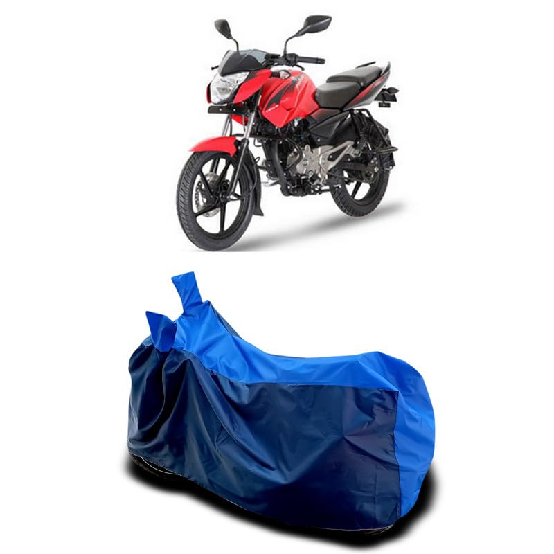 Image of DUFFEL-Two Wheeler Bike Body Cover Compatible for Bajaj Pulsar 135 Heat Protectio /UV-Rays /Birds Dropping /DustProof /Waterproof All Variants [Nevay Blue]