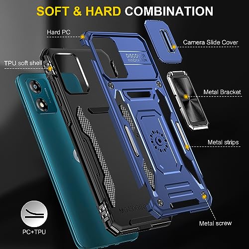 Coque robuste Motorola E13 antichoc bleu marine