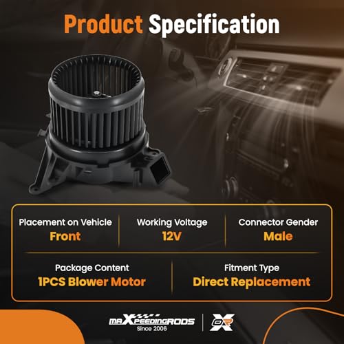 Image of maXpeedingrods AC Blower Motor Fan 700351 Fits for Dodge Hornet 2023, for Fiat 500X 2016-2022 500L 2014-2020, for Jeep Compass MP 2017-2022 Renegade BU /BV 2015-2022# 77367854 68266039AA PM4105