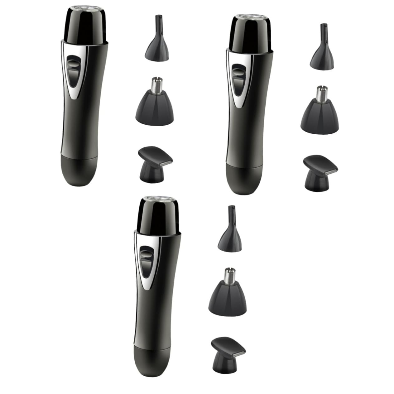 HONMEET 3pcs Rechargeable Nose Hair Trimmer Electric Nose Hair Shaver Compact for Men Women Fashion Design