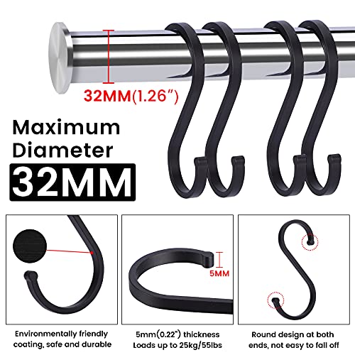 Acmetop S Hooks 12 Pack Aluminum S Shaped Hooks Heavy Duty #TOP4
