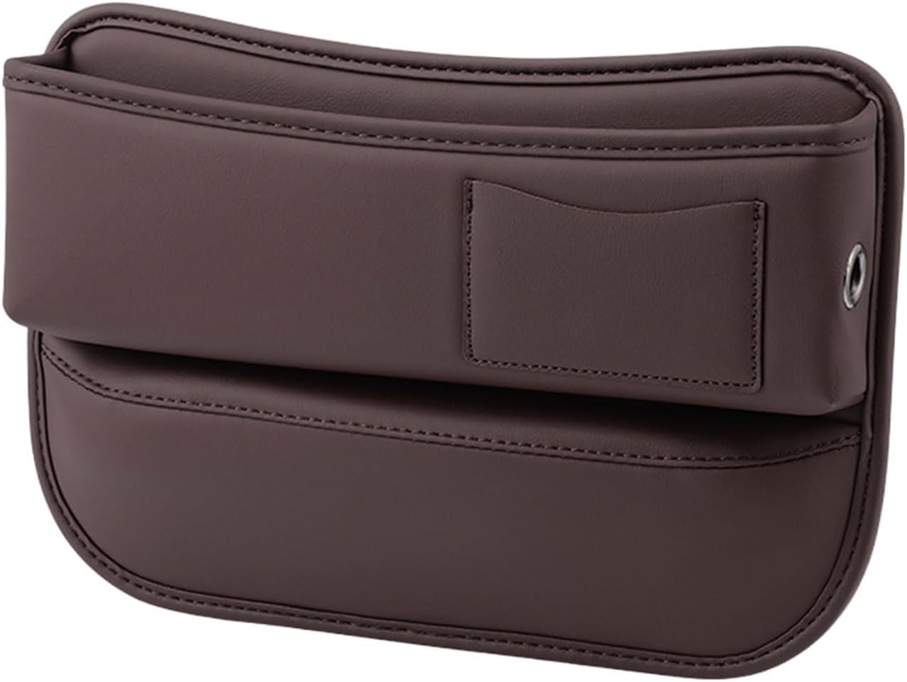 Organisateur de rangement de voiture en cuir réglable pour console centrale