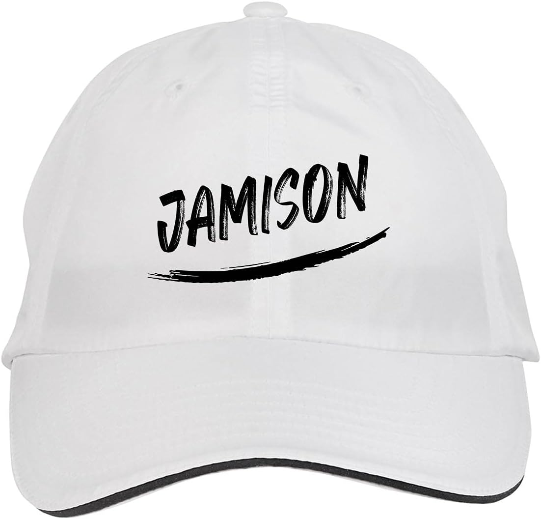 Makoroni - Jamison Name Hat Adjustable Cap, DesI52 White