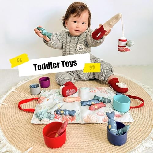 Juego de pesca de tela infantil actividades de aprendizaje preescolar interactivas 6