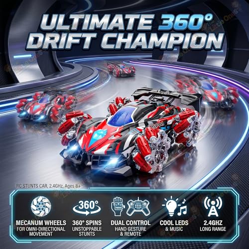 Image of The Little Ones 4x4 Rc Drifting Car - Rc Drift Cars High Speed Remote Control Drift Car 2.4GHz Remote Control Drift Stunt Off Road Cars 360 Rotation Toys for Kids & Adults Boys & Girls [NEXORA]