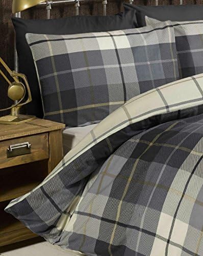 Rapport Home Lomond 100% Brushed Cotton Duvet Cover Set, Blue, King