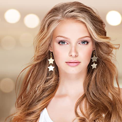 Hinzic 100 Pcs 2Cm Acrylic Mirror Sewing Rhinestones Gold Stars Sewing On Mirror Rhinestones Flat Back Glitter Rhinestone Appliques Embellishments Patches For Dresses Decoration #TOP4