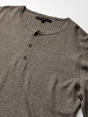 John Varvatos Men's Provo Ls Cotton Yak Henley with Rib Back Panel3