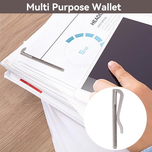 10Pcs Spring Metal Money Clip Insert Bar Replacement Money Clip Card Holder Spring Clip Durable DIY Tool for Bifold Leather Wallet Purse Metal Wallets3