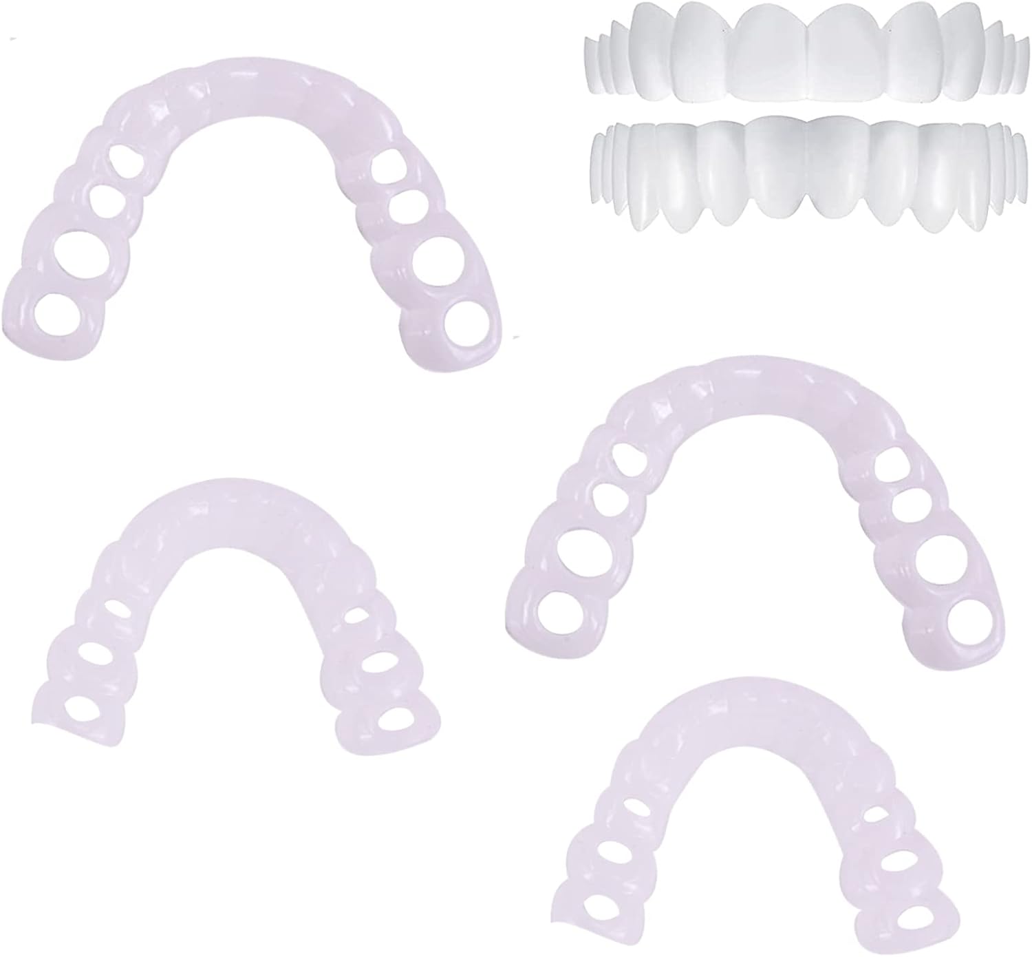 2 Pairs Instant Veneers Dentures Fake Teeth Braces Whitening Cosmetic