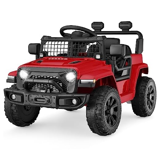 Best Choice Products 6V Kids Ride On Toy, Mini Truck, Electric Play Car w/Parent Remote Control, 4-Wheel Suspension, LED Lights, 2 Speeds, Functional Horn, 3.1MPH Max Speed - Red