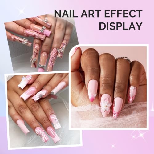 Image of MelodySusie Acrylic Nail Brush Set, Size 8,10,14 Transparent Nail Brushes