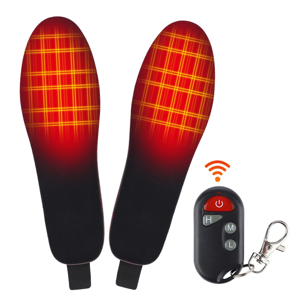 Plantillas calefactoras de invierno con fibra de carbono y carga USB para senderismo Plantillas calefactoras de esquí