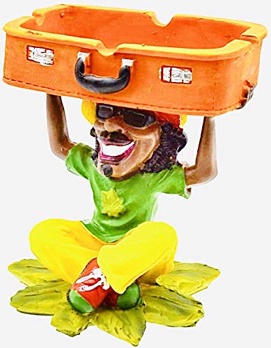 Rasta Figurine Ashtray Jamaican Man Smoking Joint Cool Ash Tray, Cigarette Cigar Ashtrays for Men & Women, Christmas or Birthday Gag Gifts, Secret Santa - Image 4