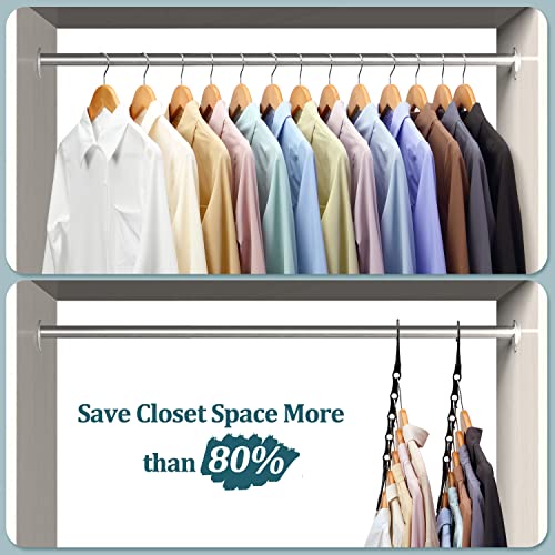 AMKUFO 6 Pack-Closet-Organizers-and-Storage, Magic-Hangers-Space-Saving-for-Clothes, Closer-Organizer-for-Closet-Organization, Space-Saver-Hanger-Organizer-for-Multipurpose, Dorm-Room-Essentials by AMKUFO - Image 2