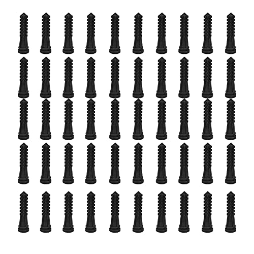 Pena de Borracha Arrancando Dedos Aves Remoção de Pêlos Vara Substituição 50 Peças (Preto)