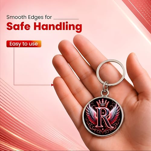 Image of magical gifts MG | Premium Alphabet & Initial Metal Keychain for Bags & Keys | Double-Sided | Personalized Initial Charm Keyring | Heavy-Duty Metal | Perfect for Gifting & Daily Use