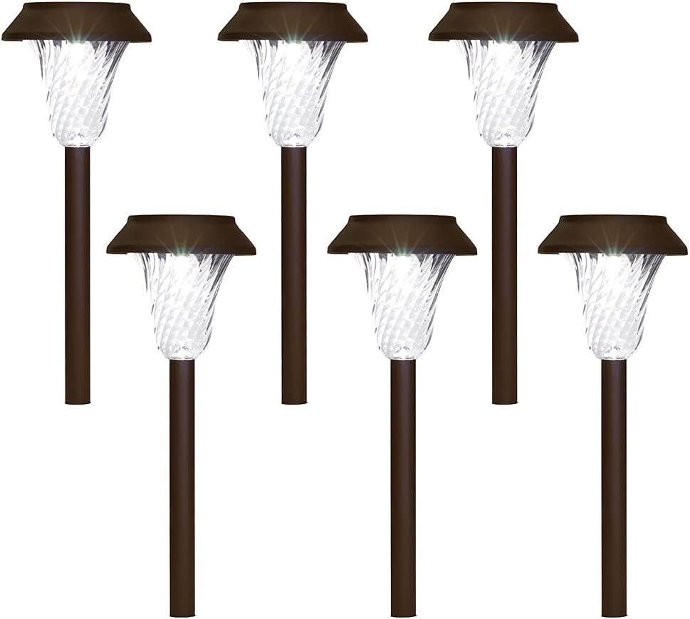 Bеѕt Rеvіеw Enchanted Spaces Bronze Solar Path Light, Set of 6, with Glass Lens, Metal Ground Stake, and Extra-Bright LED for Garden, Lawn, Patio, Yard, Walkway, Driveway Buу 2 gеt 3 Enchanted Spaces Bronze Solar Path Light, Set of 6, with Glass Lens, Metal Ground Stake, and Extra-Bright LED for Garden, Lawn, Patio, Yard, Walkway, Driveway