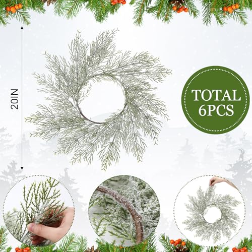 Lot de 6 sets de table ronds de Noël de 38cm pour éviter les taches de fête - 3